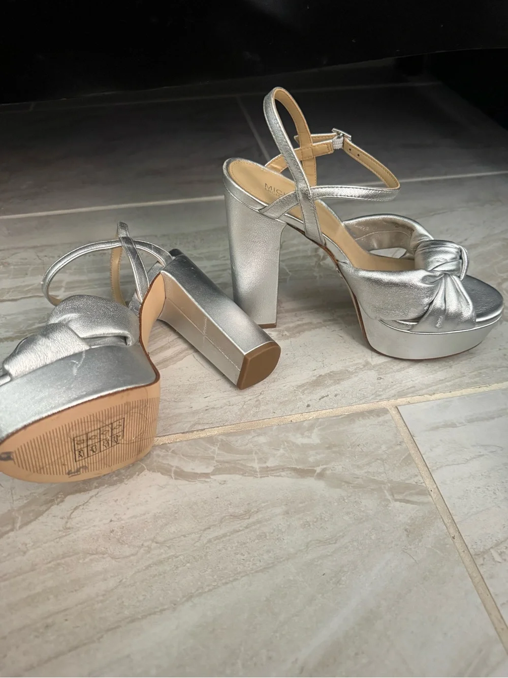 Michael Kors Silver Platform Heels
